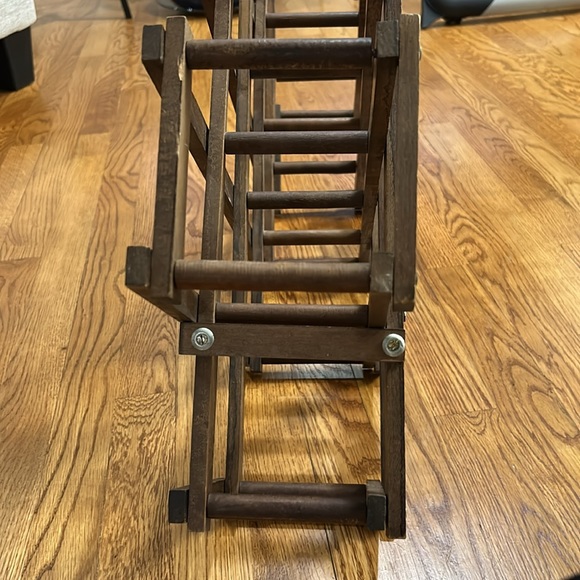 Vintage MCM style accordian collapsible wine rack, 14 bottles - Picture 6 of 7